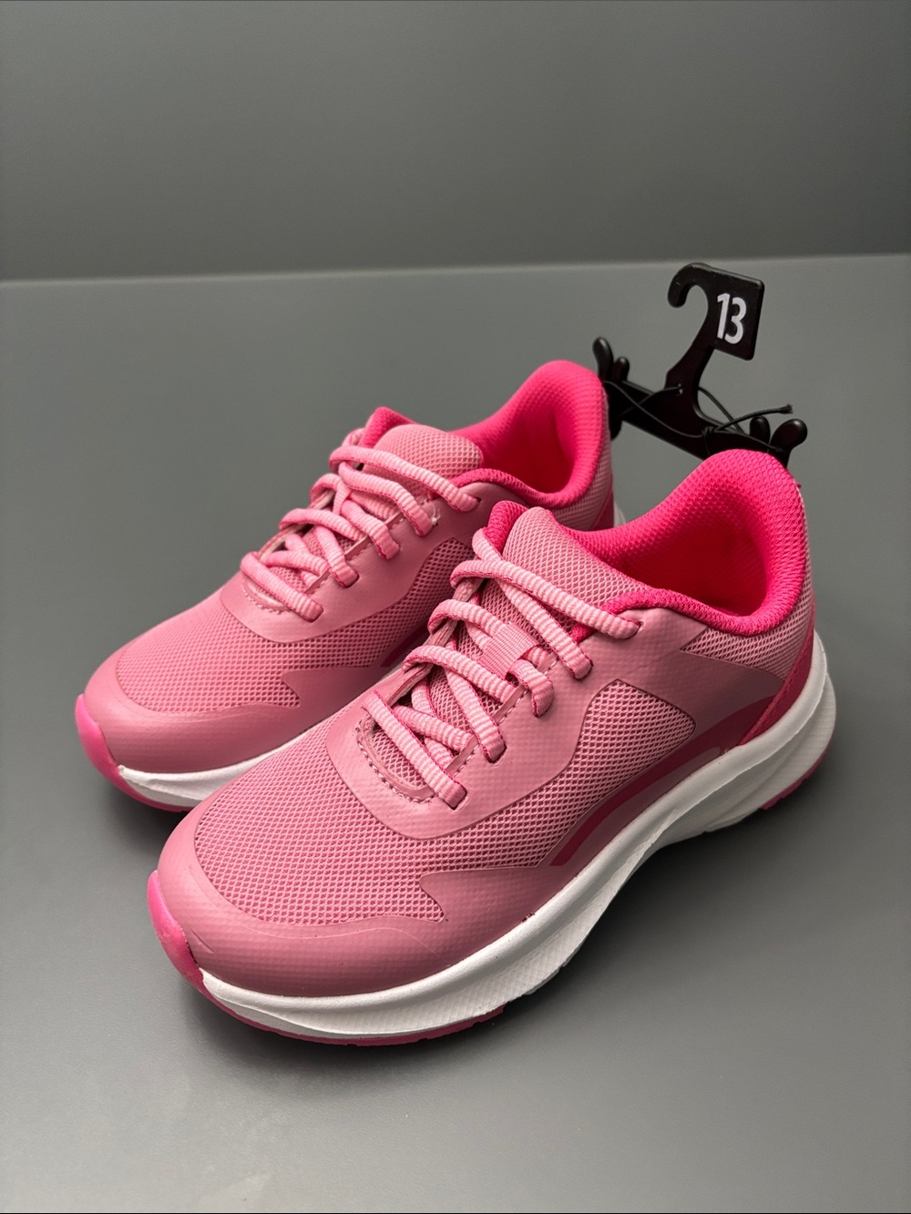 Athletic Works Everyday Mesh Lace Up Sneakers girls size 13 pink BRAND NEW